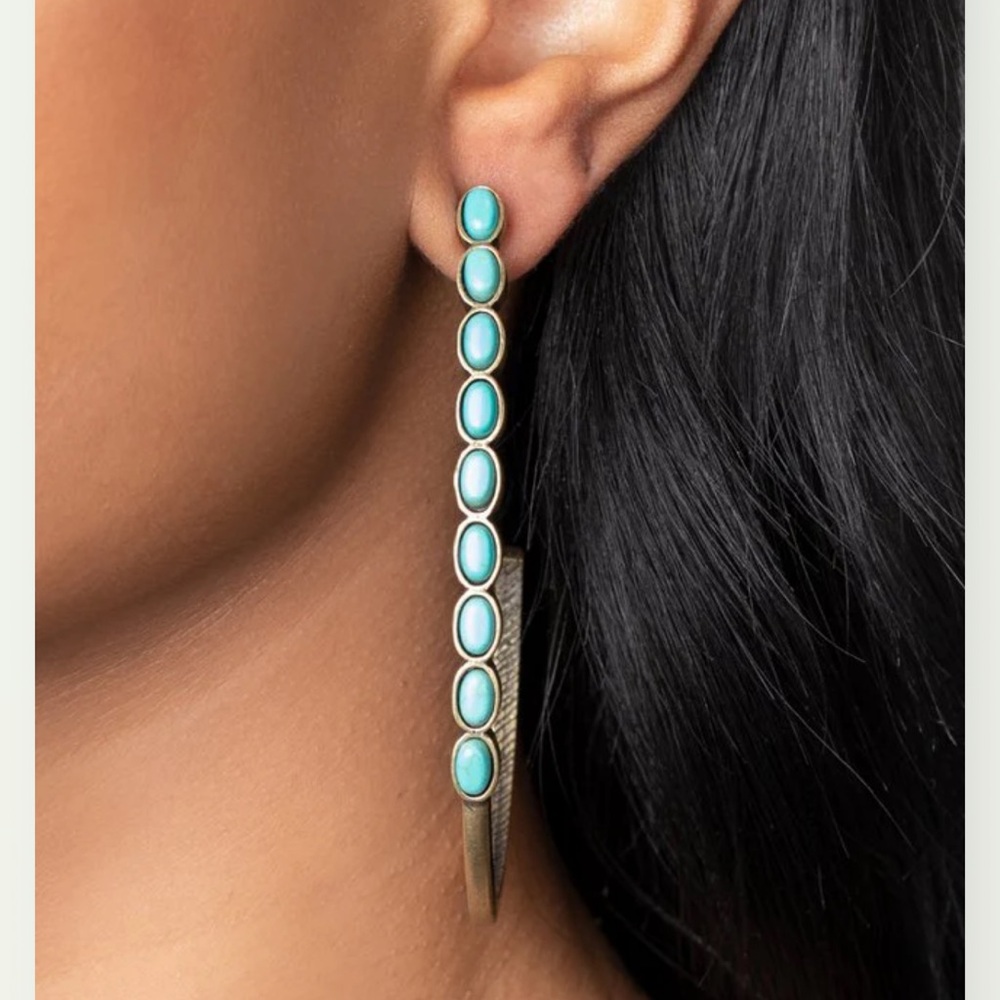 🩵🩶🩵 “ARTISAN SOUL” BRASS HOOP EARRINGS ~ PAPARAZZI❗️🩵🩶🩵
